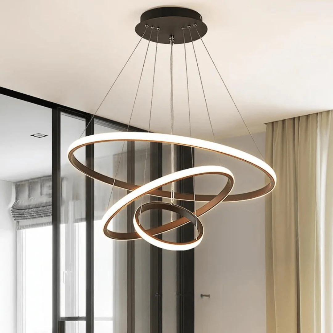 Lustre Design Doré Contemporain pour Salon – Image 3
